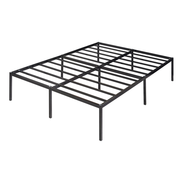 Metalen bed Vårdö met bedbodem zwart [en.casa]