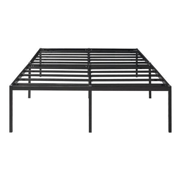 Metalen bed Vårdö met bedbodem zwart [en.casa]