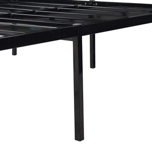 Metalen bed Vårdö met bedbodem zwart [en.casa]