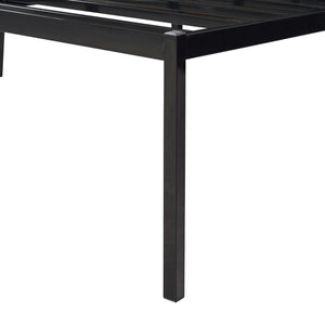 Metalen bed Vårdö met bedbodem zwart [en.casa]