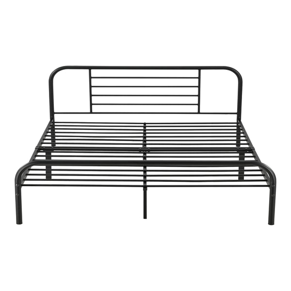 Metalen bed Atammik bedframe met bedbodem en matras - 3 maten