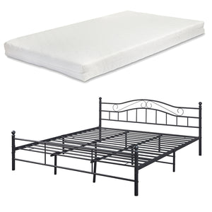 Cadre De Lit Double Florenz avec matelas Plusieurs tailles et couleurs [en.casa]