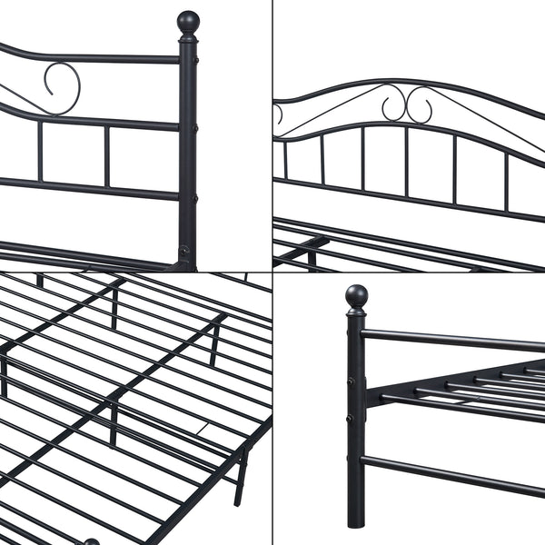 Cadre De Lit Double Florenz avec matelas Plusieurs tailles et couleurs [en.casa]