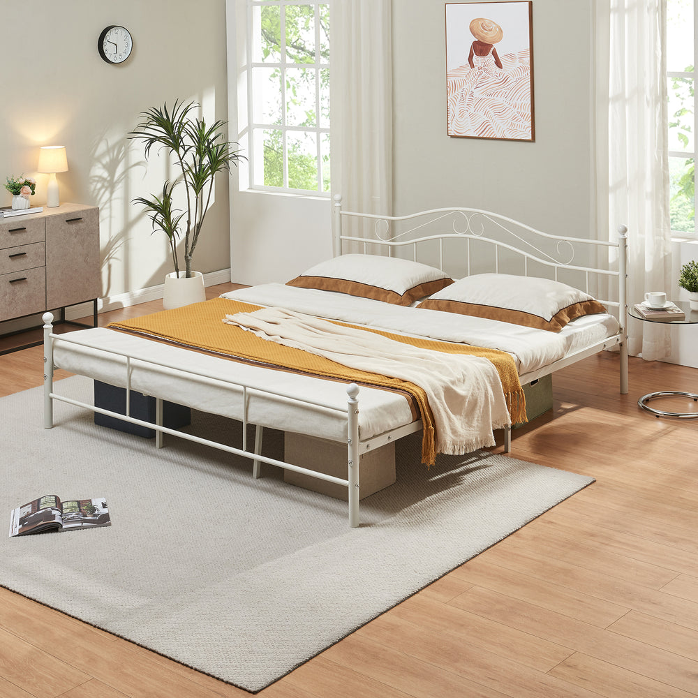Metallbett Florenz met matras [en.casa] - premiumXL