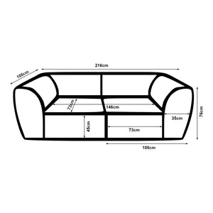 Zitbank Hurvas modulaire bank [en.casa]