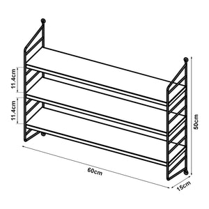 Wandplank Strängnäs 50x60x15 cm [en.casa]