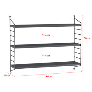 [en.casa] Wandrek Strängnäs met 3 planken 50x60x15 cm - 3 varianten