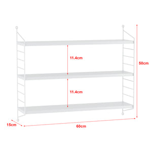 [en.casa] Wandrek Strängnäs met 3 planken 50x60x15 cm - 3 varianten
