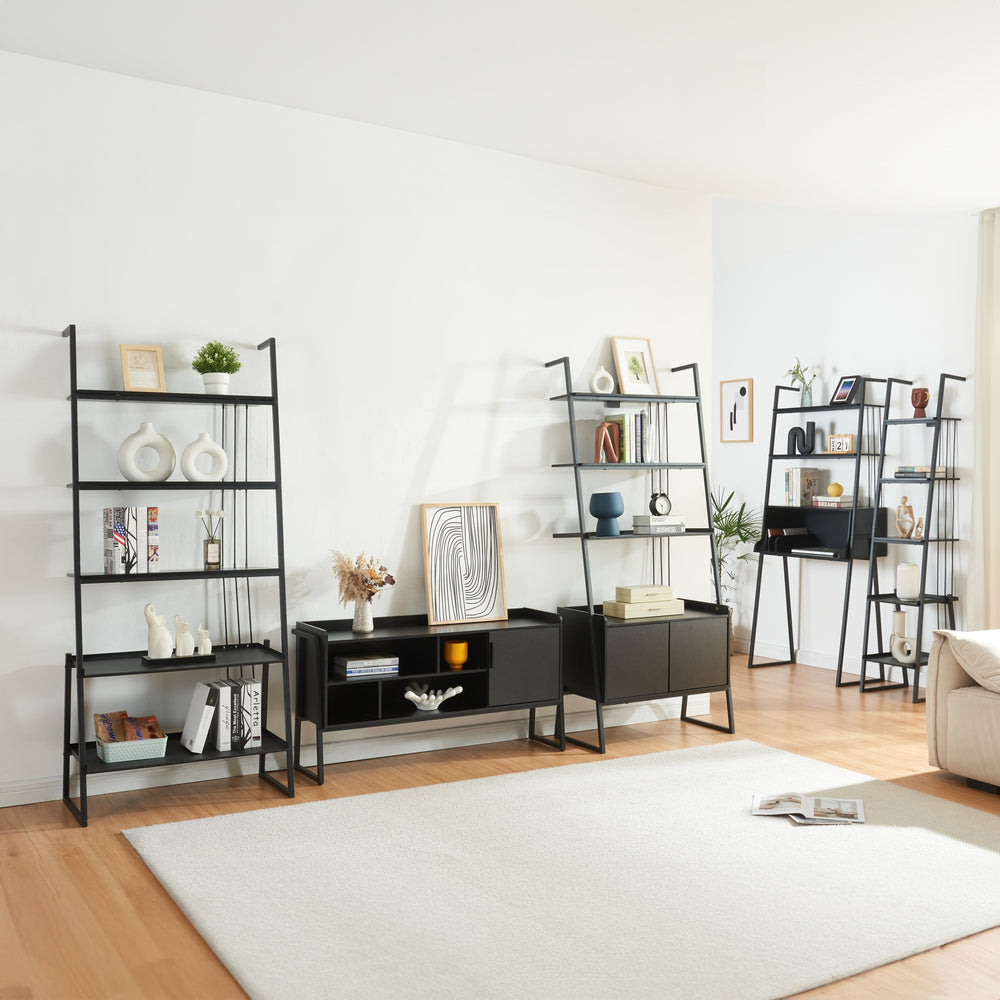 Ensemble de meubles Storfjord noir [en.casa]