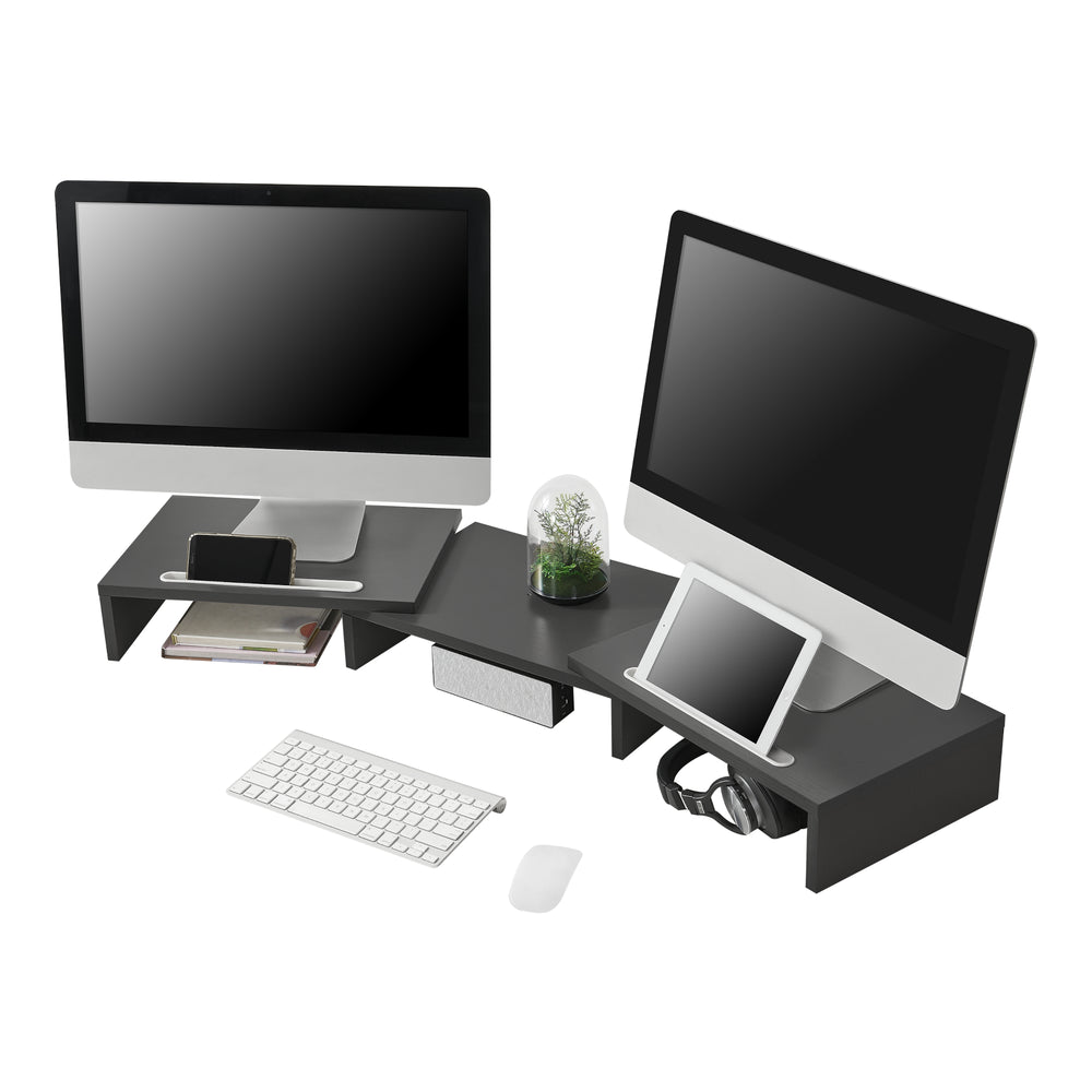 Monitorstandaard Vilppula 79x27x10,5cm in versch. kleuren [en.casa] - premiumXL