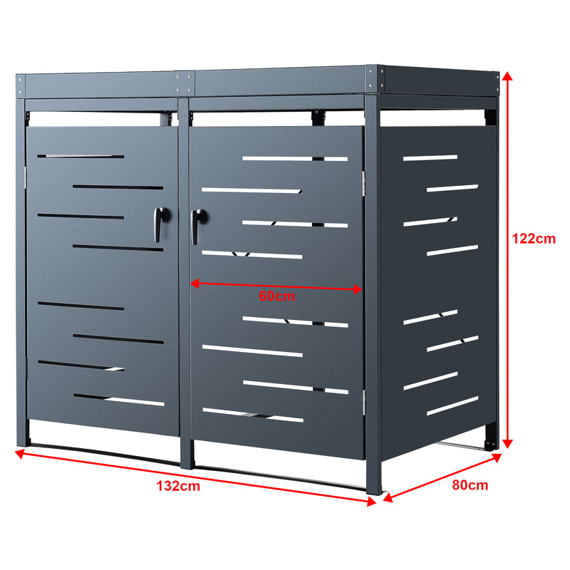 Maatschets [en.casa] Containerombouw Salching staal antraciet - 2 varianten