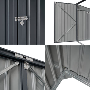 [en.casa] Containerombouw Grebin staal donkergrijs - 2 varianten