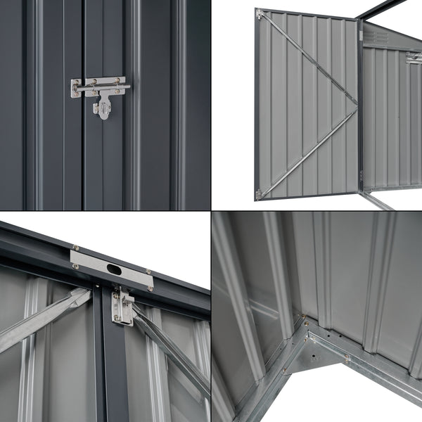 [en.casa] Containerombouw Grebin staal donkergrijs - 2 varianten