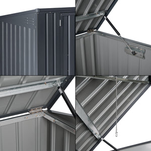 [en.casa] Containerombouw Grebin staal donkergrijs - 2 varianten
