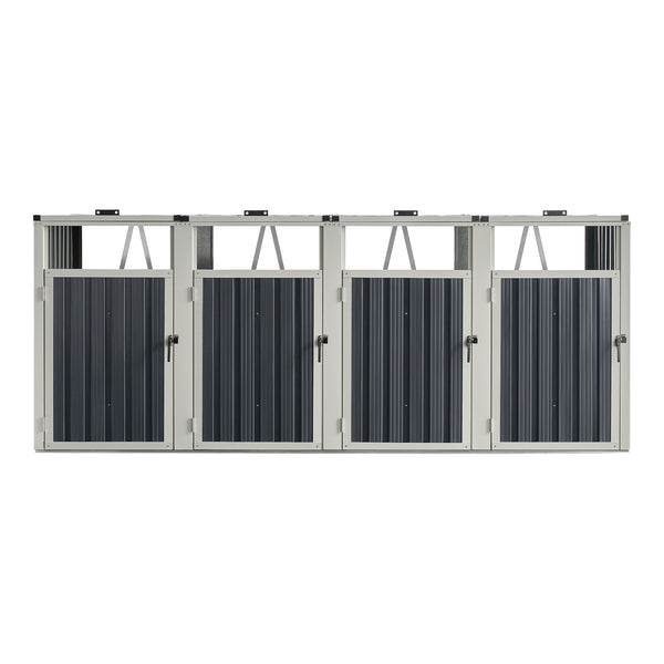 Cache poubelle Tarbek avec porte à poignée gris anthracite [pro.tec]