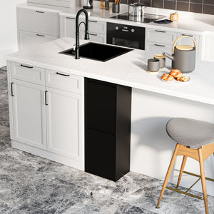 Afvalscheidingskast Sollentuna met 2 vakken 93x33x25 cm [en.casa]