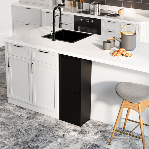 Afvalscheidingskast Sollentuna met 2 vakken 93x33x25 cm [en.casa]