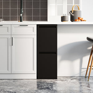 Afvalscheidingskast Sollentuna met 2 vakken 93x33x25 cm [en.casa]
