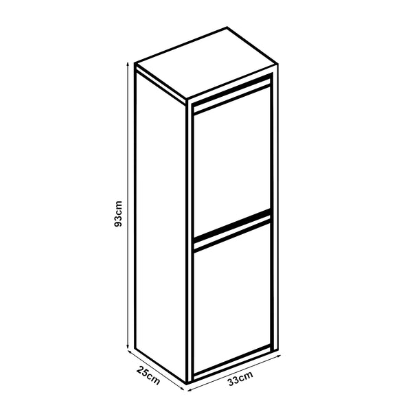 Afvalscheidingskast Sollentuna met 2 vakken 93x33x25 cm [en.casa]
