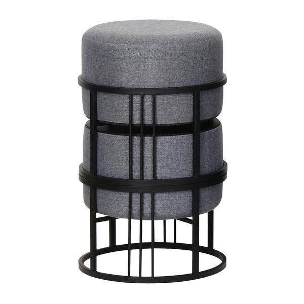 Lot de 2 poufs empilables Tas multifonctionnel [en.casa]