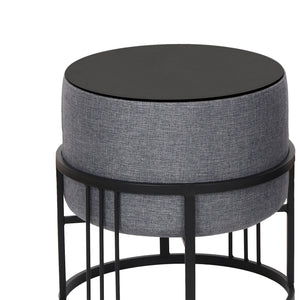 Lot de 2 poufs empilables Tas multifonctionnel [en.casa]
