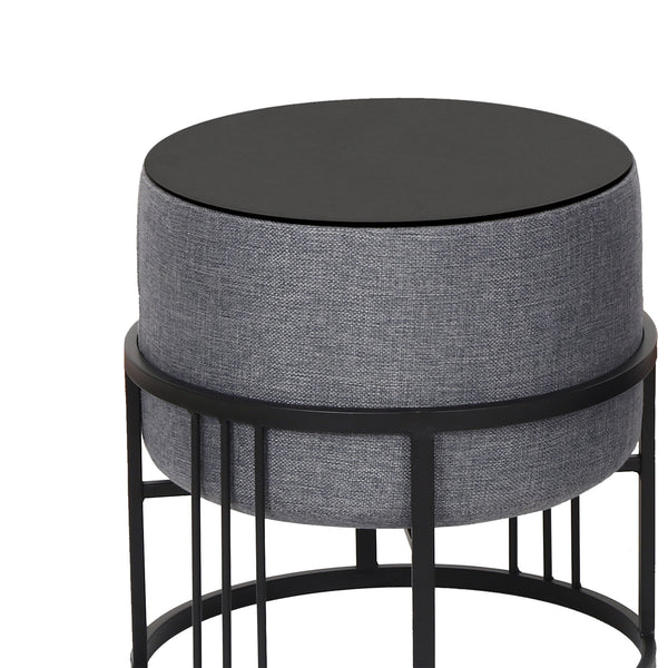 Lot de 2 poufs empilables Tas multifonctionnel [en.casa]