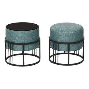 Lot de 2 poufs empilables Tas multifonctionnel [en.casa]