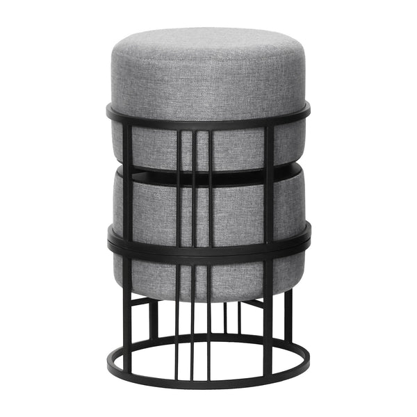 Lot de 2 poufs empilables Tas multifonctionnel [en.casa]