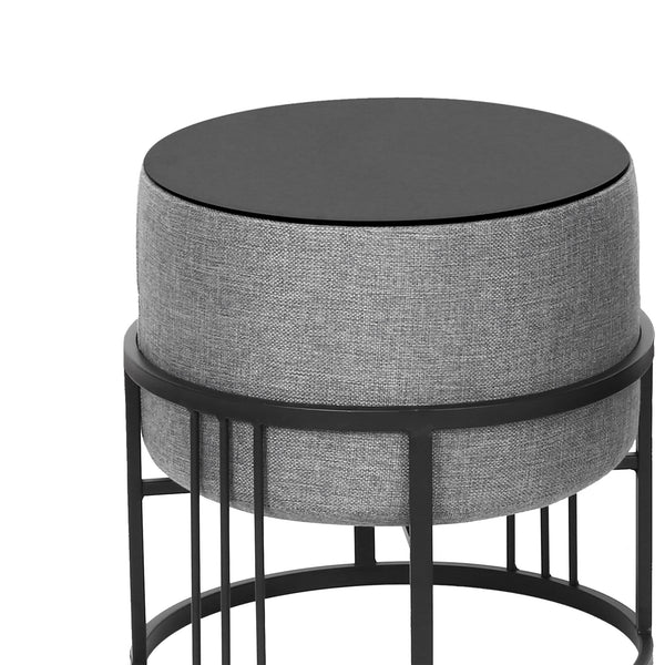 Lot de 2 poufs empilables Tas multifonctionnel [en.casa]