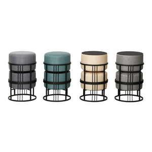 Lot de 2 poufs empilables Tas multifonctionnel [en.casa]