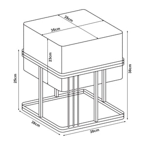 Lot de 2 poufs empilables Tas multifonctionnel [en.casa]