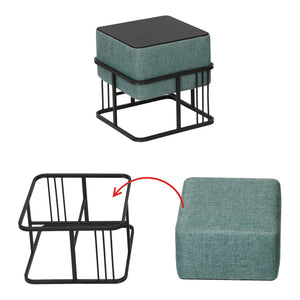 Lot de 2 poufs empilables Tas multifonctionnel [en.casa]