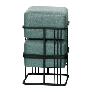 Lot de 2 poufs empilables Tas multifonctionnel [en.casa]