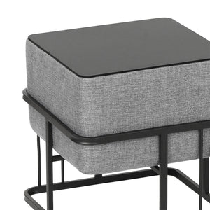 Lot de 2 poufs empilables Tas multifonctionnel [en.casa]