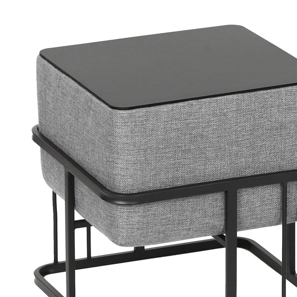 Lot de 2 poufs empilables Tas multifonctionnel [en.casa]