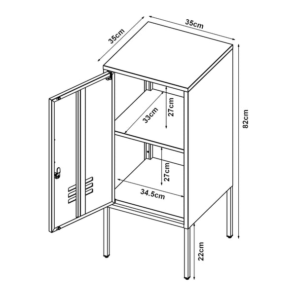 Nachtkastje Hausjärvi 2-delige set [en.casa]