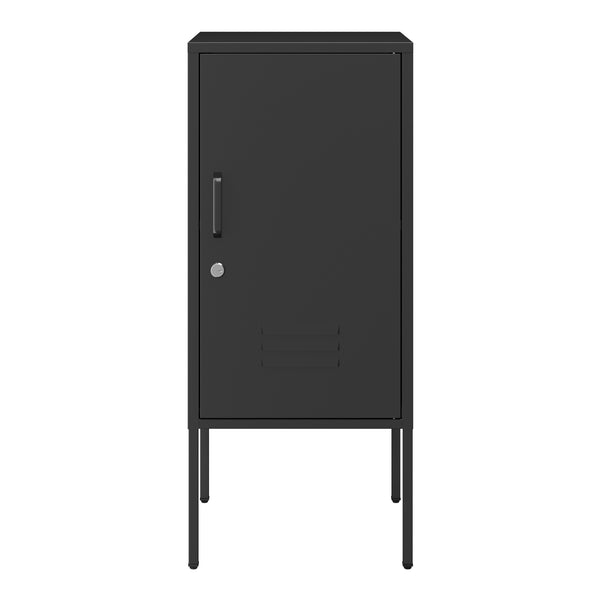 Table de chevet Hausjärvi avec poignée à gauche acier 82 x 35 x 35 cm [en.casa]