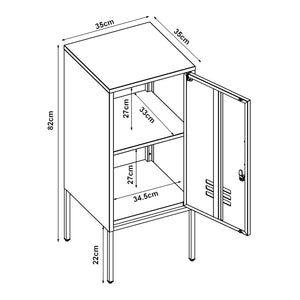Nachtkastje Hausjärvi 82x35x35 cm [en.casa]