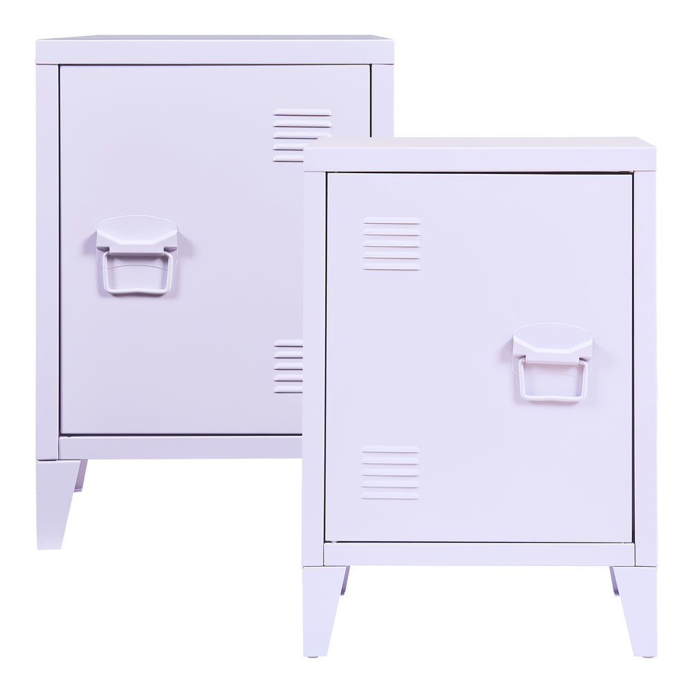 Nachtkast Inari set van 2 metaal 57x40x30 cm [en.casa]