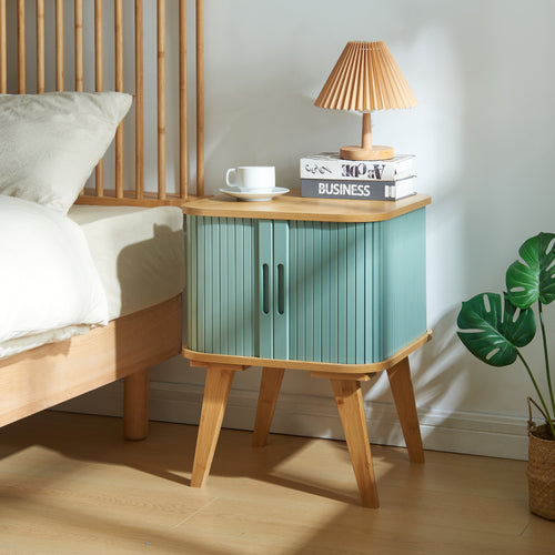 Table d'appoint Tysvær bambou 59 x 45 x 45 cm [en.casa]