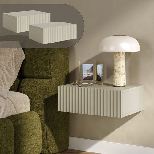 Table de chevet suspendue lot de 2 Nand [en.casa]