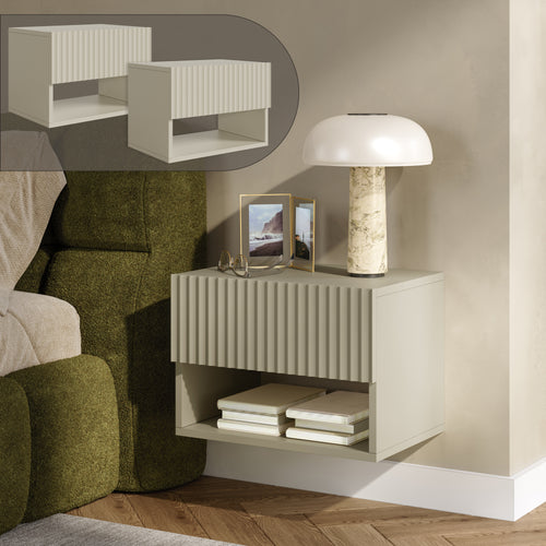 Lot de 2 tables de chevet murales Nand [en.casa]