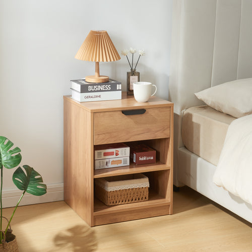 Nachtkastje Varkaus 55x43x40cm eikenlook [en.casa] - premiumXL