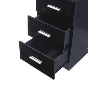 [en.casa] Nachtkastje Aurdal 1 of 2 stuks met 3 lades 66x37x34,5 cm - 4 varianten