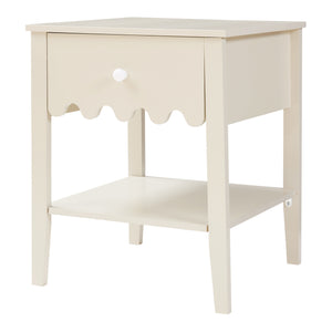 Table de chevet Luspoo 50 x 40 x 40 cm blanc crème [en.casa] 