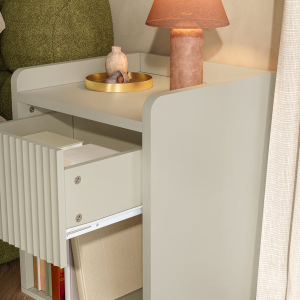 Table de nuit Nand 1 tiroir 1 compartiment inférieur [en.casa]