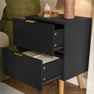 Table de chevet Nand avec 2 tiroirs [en.casa]