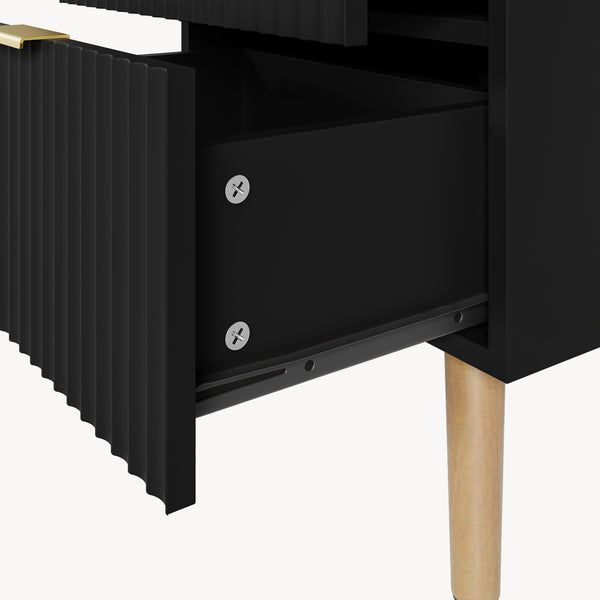 Table de chevet Nand avec 2 tiroirs [en.casa]
