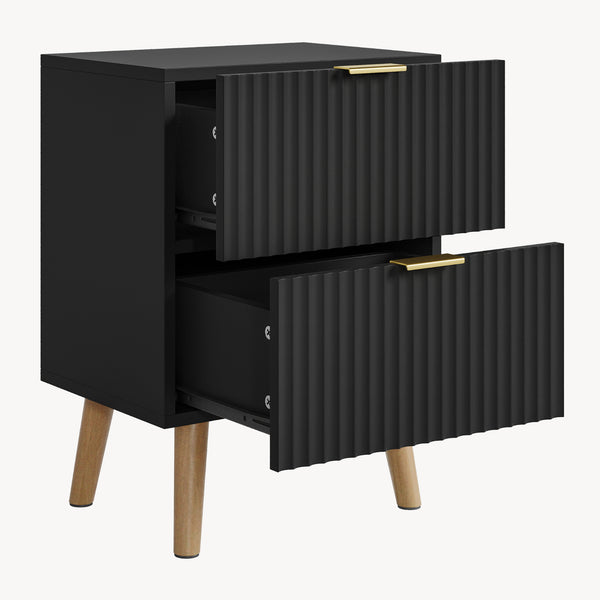 Table de chevet Nand avec 2 tiroirs [en.casa]
