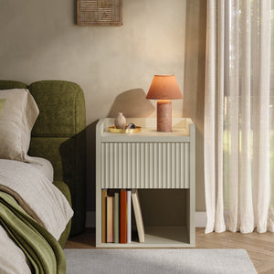 Nachtkast Nand met lade en open vak 55x45x39 cm [en.casa]